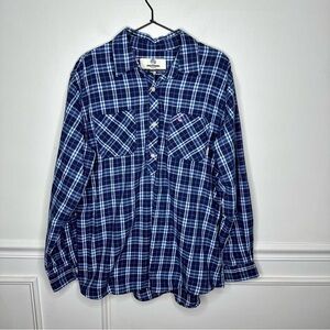 Swanndri 1/4 Button Flannel Barn Cotton Check Work Shirt Womens 16
